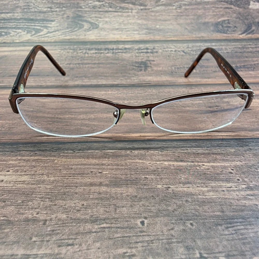 Versace MOD 1099‎ 1013 Brown Tortoiseshell Half Rim Eyeglasses 52-17-135 Italy
